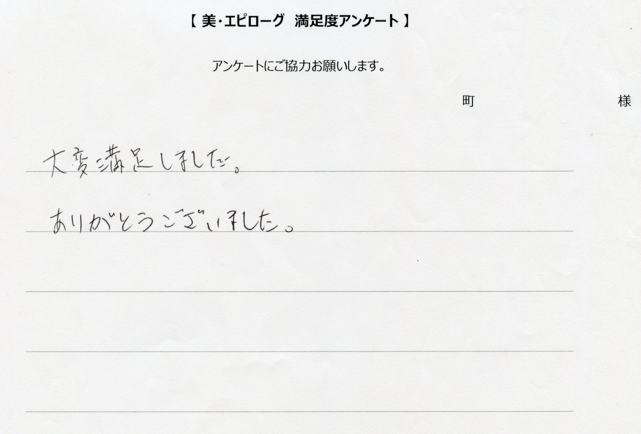 大変満足しました